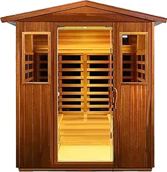 LTCCDSS 4-Person Outdoor Infrared Sauna with Chromotherapy