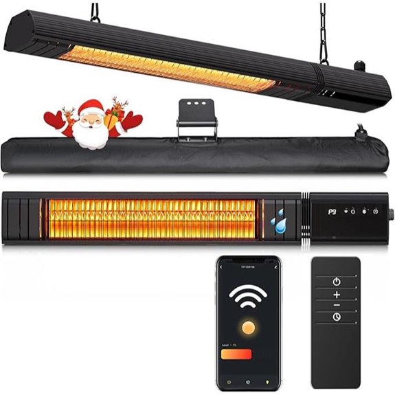Outdoor WiFi Electric Infrared Wall Heater (1500W)