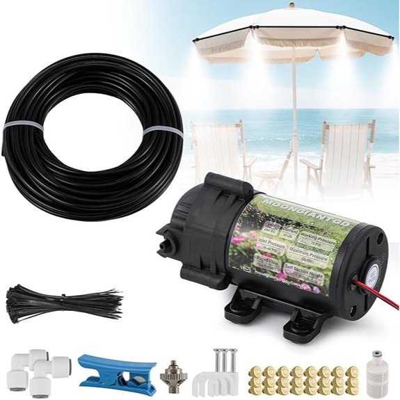 Moongiantgo Outdoor Misting System with Pump Kit