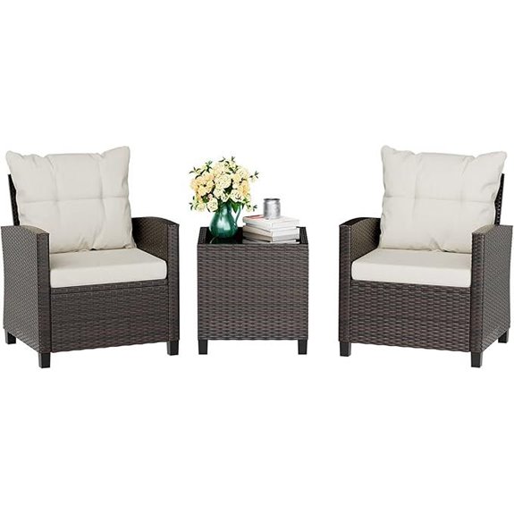 Vongrasig 3-Piece Patio Furniture Set with Cushions