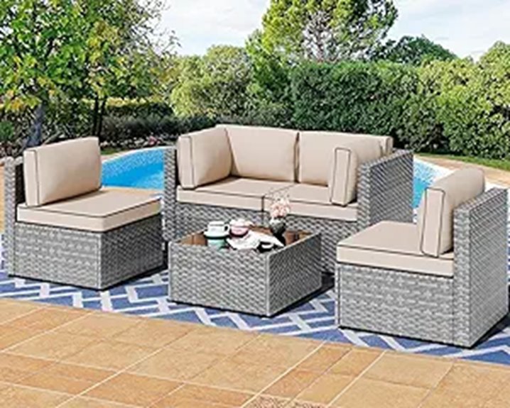 Shintenchi 5-Piece Outdoor Patio Furniture Set