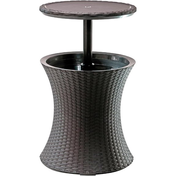 Keter Pacific Cool Bar Outdoor Patio Side Table