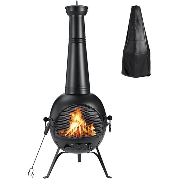 SINGLYFIRE Prairie Fire Outdoor Chiminea Fire Pit