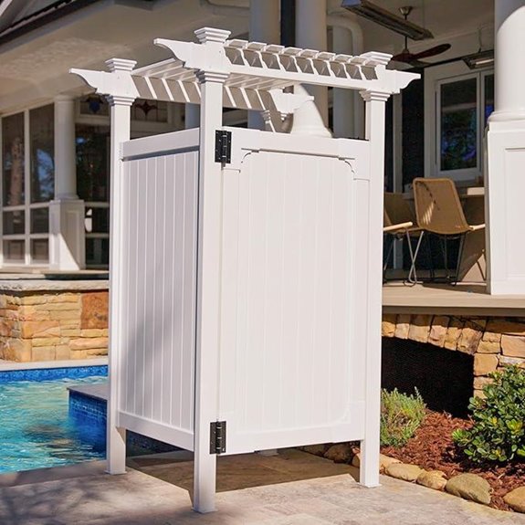Zippity Hampton Outdoor Shower Enclosure with Privacy Kit