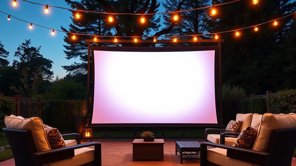 outdoor projector screen selection