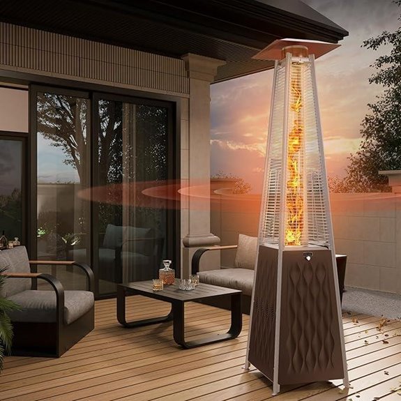 EAST OAK 48,000 BTU Quartz Propane Patio Heater