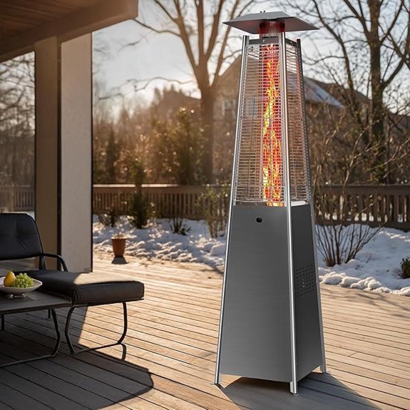 OLIXIS 48,000 BTU Propane Patio Heater with Wheels