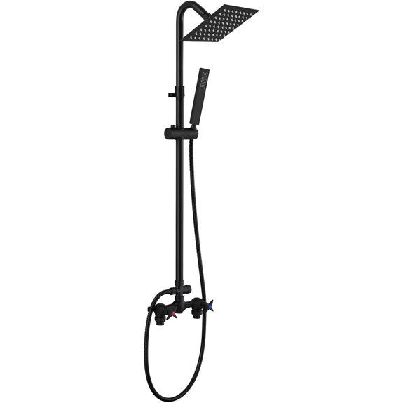 Outdoor Wall-Mounted Shower System with Rainfall Head