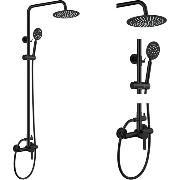 Aolemi Outdoor Shower Faucet Set with Rainfall Head