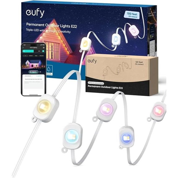 Eufy Outdoor RGBWW Lights 150ft with AI Themes