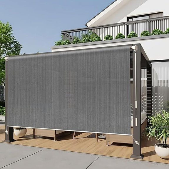 HENG FENG Outdoor Roller Shade 8'x6' Cordless Privacy