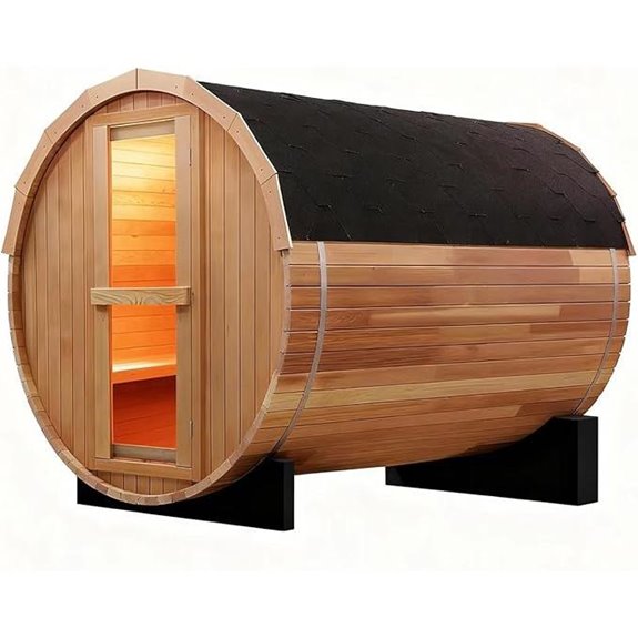 Outdoor Barrel Sauna with Heater and Accessories