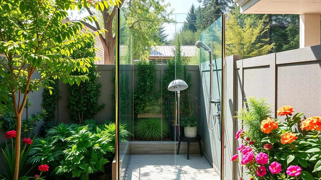 outdoor shower enclosure considerations