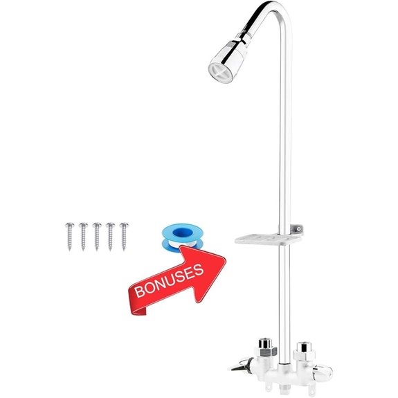 Artiwell Outdoor Shower System with Riser and Showerhead