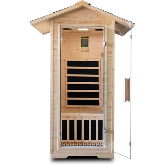 Outdoor Infrared Sauna for 1 Person with Bluetooth