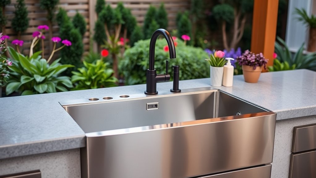 outdoor sink station considerations