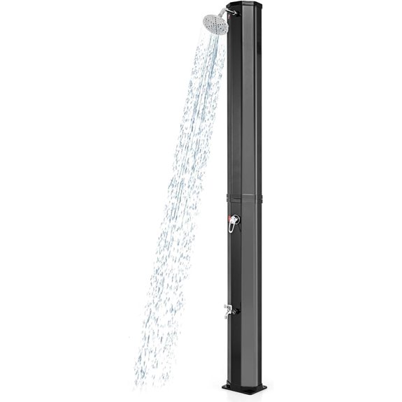 Goplus 15.9 Gallon Solar Outdoor Shower with Foot Tap