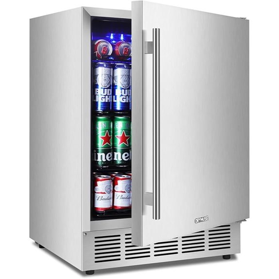 24 Outdoor Beverage Cooler with Stainless Steel Door