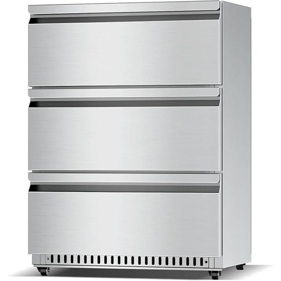 Outdoor Stainless Steel 3-Drawer Beverage Refrigerator