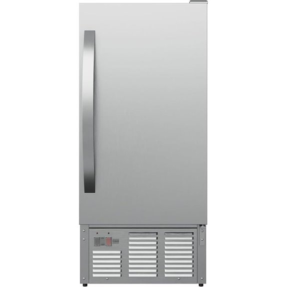 EdgeStar OIM450SS Outdoor Undercounter Clear Ice Maker - Stainless Steel