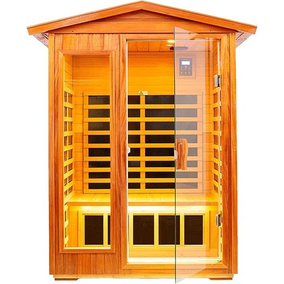Outdoor Infrared Sauna for 2 Persons with Bluetooth