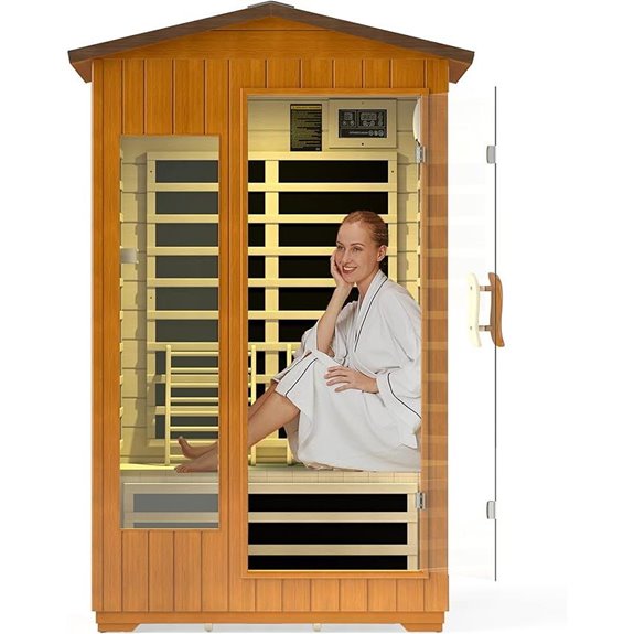 Outdoor Infrared Sauna for 2 Persons with Chromotherapy