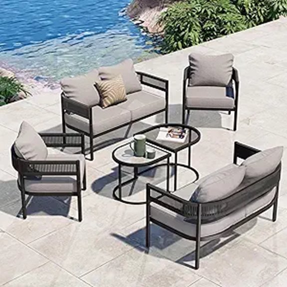 Grand Patio 6-Piece Outdoor Wicker Furniture Set