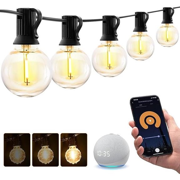 XMCOSY+ WiFi Smart Outdoor String Lights 75Ft