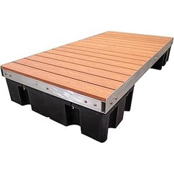 Patriot Docks 4'x8' Floating Dock Kit Section with Aluminum Decking