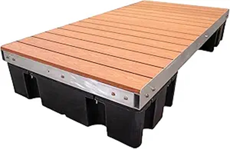 Patriot Docks 4'x8' Floating Dock Kit Section with Aluminum Decking