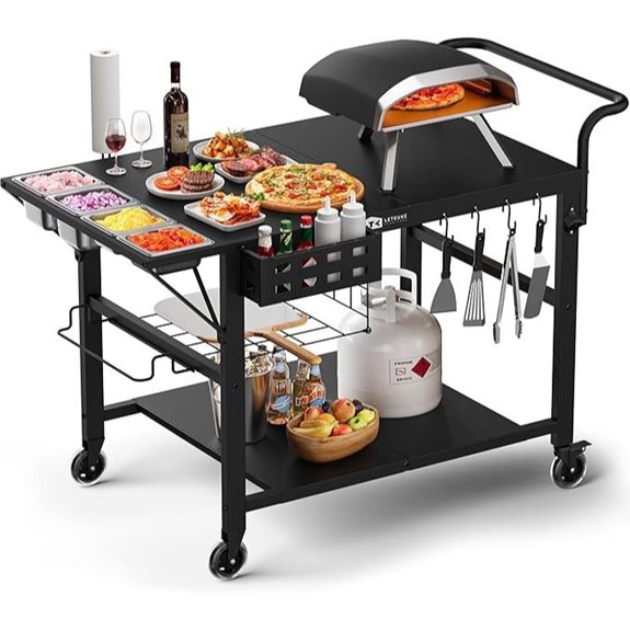 Leteuke Pizza Oven Table for Blackstone Grill