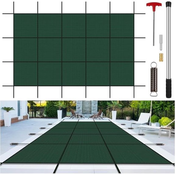 Inground Pool Cover Safety for 16x32ft Pools