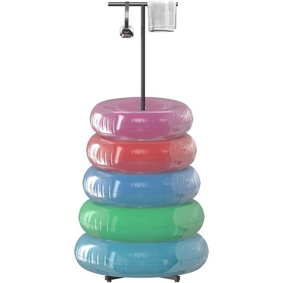 Pool Float Storage Rack with Water Weight Bag