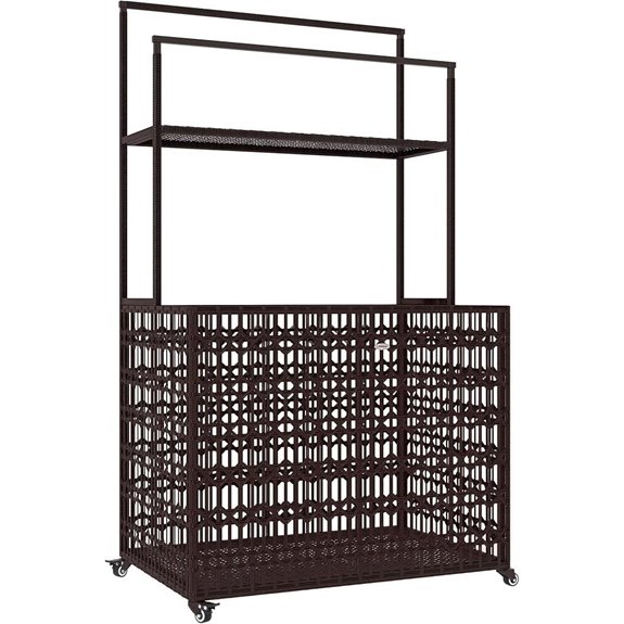 Outsunny Wicker Pool Float Storage Organizer