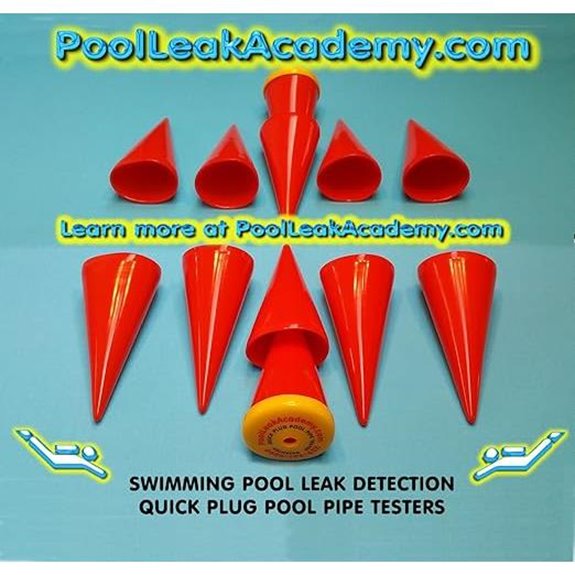 Swimming Pool Leak Detection DYE Testing Cones- Quick Plugs Set of 6