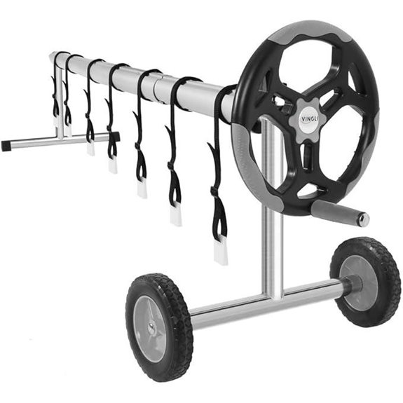 VINGLI 18FT Pool Reel Cover Set for Inground Pools