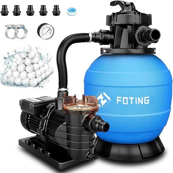13 Above Ground Pool Sand Filter Pump with Timer