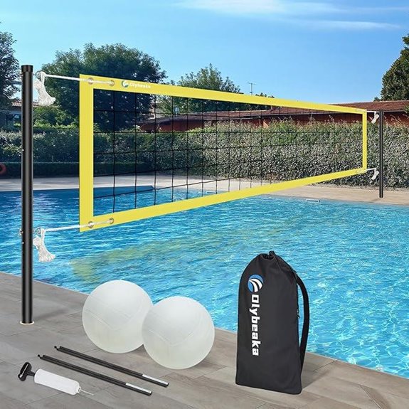 Pool Volleyball Net Set with 2 Balls & Carry Bag