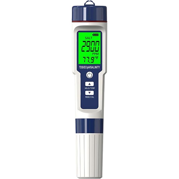 Digital Pool Salt & pH Tester with Temp & TDS