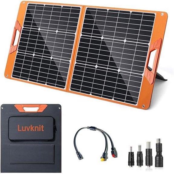 100W Portable Foldable Solar Panel with USB Outputs
