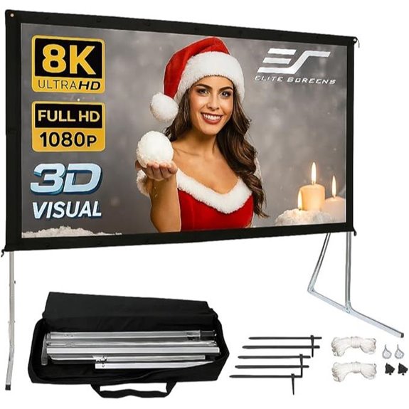 Elite Screens 120-Inch Portable Outdoor Projector Screen