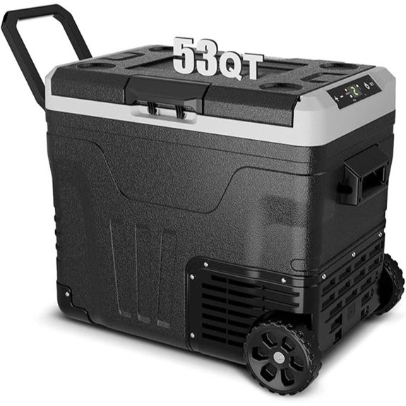 Portable 12V Car Fridge Cooler with Wheels