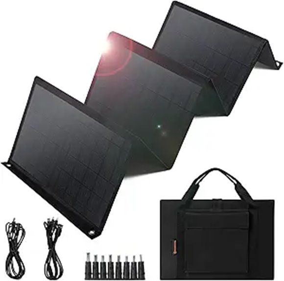Portable 60W Foldable Solar Panel for Camping and Devices