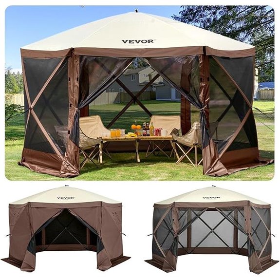 VEVOR 6-Sided Pop Up Gazebo Screen Tent