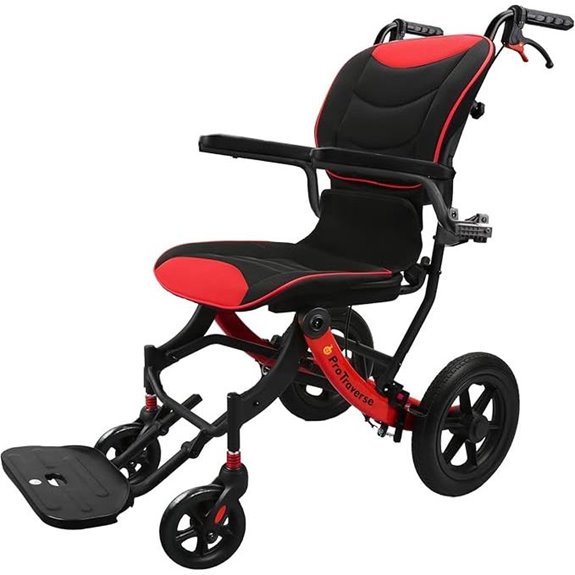 Lightweight Foldable Adult Wheelchair with Removable Cushion