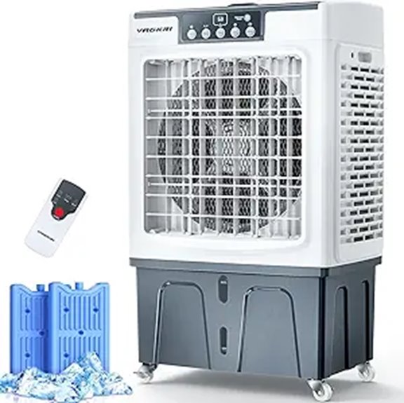 VAGKRI Portable Evaporative Cooler with Oscillation and Timer