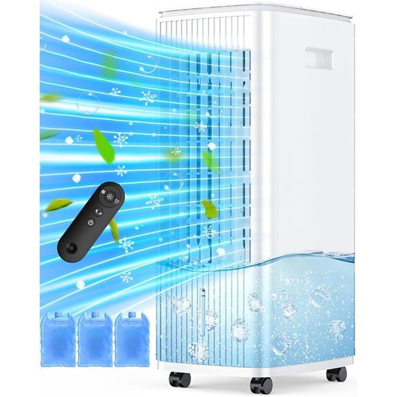 25 Portable Evaporative Cooler with Remote and Oscillation