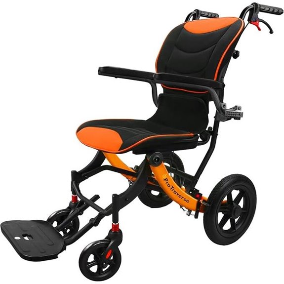 Lightweight Foldable Adult Wheelchair with Removable Cushion
