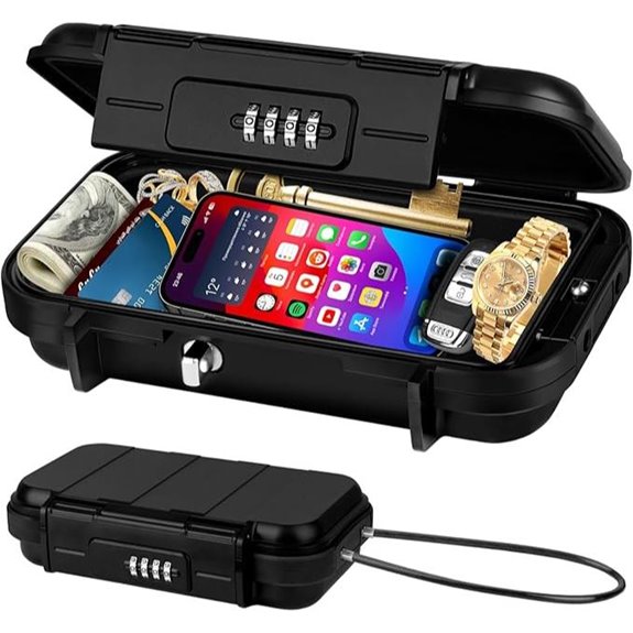 Portable 4-Digit Combination Safe Lock Box