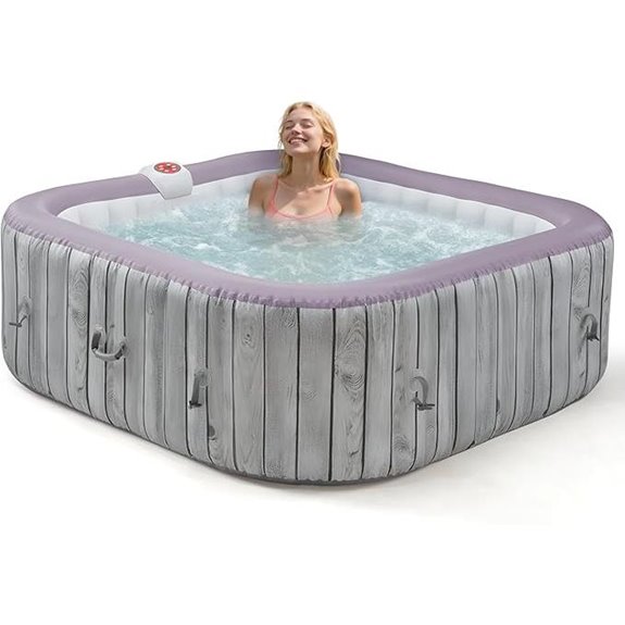 73 Portable Inflatable Hot Tub with Bubble Jets